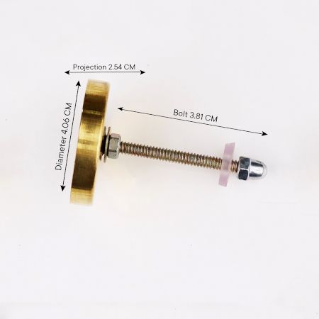 Round Sea Green Metal and Resin Knob